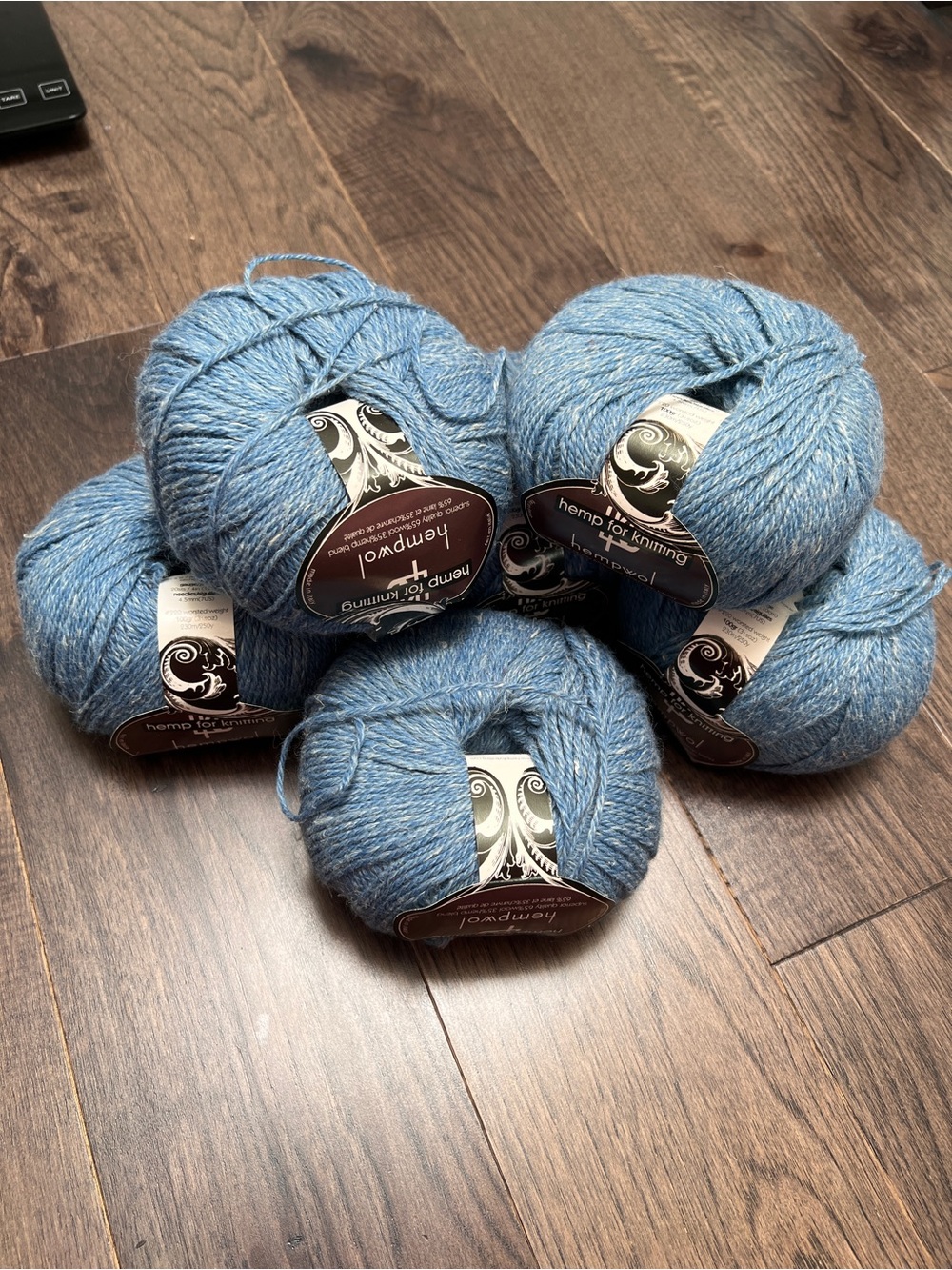 Wool hemp yarn for knitting crocheting